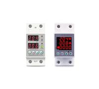 2RD58I8PM Relé Protector de Corriente y subtensión Ajustable con Doble Pantalla for riel DIN, 40 A, 63 A, 80 A, 220 V, 230, 1 Unidad(L N 230V 100A,V A Type)