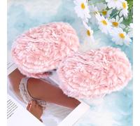 2Rollo Hilo de Pelo Sintético, 100g Rosa y Blanco, Poliéster Suave para Tejer o Crochet