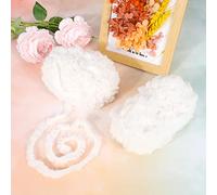 2Rollo Hilo de Pelo Sintético, Ovillo de Lana, 100g Blanco, Poliéster, Suave para Tejer y Ganchillo