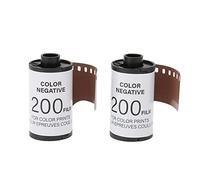 2Rollos de Película en Color para Cámara de 35 Mm, Película de Impresión en Color para Cámara ISO 200, 8 Hojas Cada una, Película Negativa en Color para Cámara HD de Alta Saturació