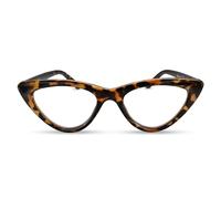 2SeeLife anteojos de lectura con diseño de ojo de gato para mujer: lentes totalmente ampliadas | 3 colores y 9 poderes de aumento, Tortoise, 1.00