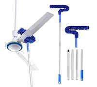 2set Limpiador de Ventilador de Techo Plumero Telaraña con Palo de Extensión Plumero de Techo Limpiador de Ventilador de Techo para Limpiar la Pared Muebles Estanterías Puerta
