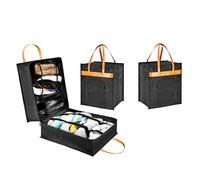 2Set Shoe Bags Storage Bags Multifunctional Waterproof Cosmetic Bag with Handle for Travel Shoe Storage Organizer Dust Proof Bag with Pockets Fit 6 PCS Shoes for Men and Women