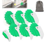 2sets 9 in 1 Seam Tool, ABS Folding Smooth Seam Tool, 9-in-1 Multifunctional Design Combines Spatulas, Caulking Tools, for Grout and Sealant Application Doors and Windows, No wastage (Green,6pcs)