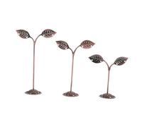 2sets Stable Base Display Vintage Iron Jewelry Shelf Retro Earring Rack Desk and Table Holder 3pcs*2