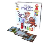 2Tomatoes Games | Magic Maze | Juego de Mesa Cooperativo | Únete a un Mago, un Guerrero, un Elfo y un Enano en una Misión Audaz| Roba Artículos Mágicos | 1-8 Jugadores | +8 Años | Español