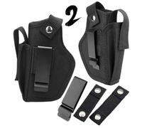 2u Fundas de Armas de Caza, Cinturon tactico, Funda Oculta al Aire Libre, Funda Universal para Pistolas de IWB OWB con Ranura para Cargador y Clip de Metal Intercambiable para Mano Derecha/Izquierda