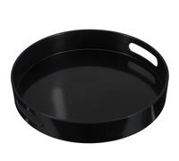 2Ud Bandejas Redondas Negras Con Asa Para Y Decoración