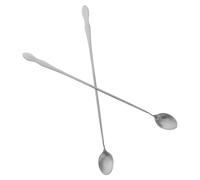 2Ud Cucharas Para Acero Inoxidable Mango Plata Cocina