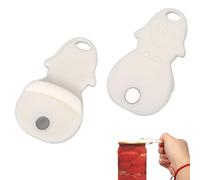 2uds Abridor de Tarros para Mason, Potente Magnetismo Libera Sello Vacío & Fácil Almacenamiento en Refrigerador para Tapas de Boca Ancha y Estándar (Blanco)