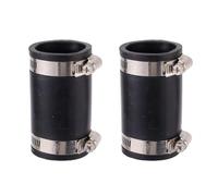2uds Acople Flexible PVC para Tubería 1-1/4" Nominal, 4,1cm Diámetro Interno Acople Tubería Condensado Goma Reemplazo con Abrazadera Manguera Acero Inoxidable para Reparación & Mejora Desagüe