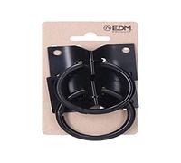 2uds. APARCA PERRO PLACA C/ANILLA SOLDADA NEGRA NEGRA