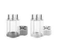 2uds Aplicador Aceite Capilar, Frasco Aplicador Sérum para Crecimiento Cabello Pequeño Cepillo Dosificador Sin Derrames Peine Radicular para Masaje Fácil & Rápido (Blanco, Gris)