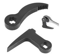 2uds Cabezales Adaptador de Llave de Palanca, Accionamiento de 1/2" Forma de L Adaptador de Palanca de Trinquete y Cabezal Adaptador de Barra de Palanca con Dientes de Sierra de Banda