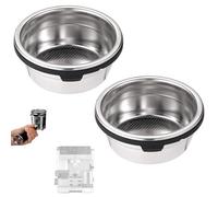 2uds Cesta de Filtro de Café Doble Compatible con Ninja Luxe Cafe ES601 ES701, Filtro Prensado Poroso Acero Inoxidable Cesta Portafiltros Reutilizable para Ninja Luxe Cafe Accesorios