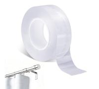 2uds Cinta Deslizante para Aro Cortina, Cinta Deslizante para Barra de Cortina Transparente Suave y Silenciosa Fácil de Deslizar Evita Que se Quede Colgado la Barra (5 m)