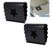 2uds Clips para Visera de Coche, Aleación de Aluminio Ambientador Drift Accesorios para Camioneta Automóvil SUV (Estilo Estrella)