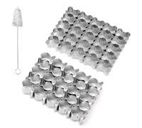 2uds Cortadores de Galletas Pequeños Acero Inoxidable, Moldes Galletas con Forma de Pez Dorado y Hueso Perro 50 Cavidades para Mini Cracker Bocadillos para Hornear Masa Antiadherente