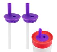 2uds Cubierta de Pajita y 2uds Pajita, Flexible Accesorios de Tapa para Owala Vaso de Acero Inoxidable con Aislamiento para Ni?os de 12oz y Vaso de Agua de Plástico para Ni?os de 15oz, Sin BPA