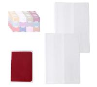 2uds Cubierta Transparente A5 para Hobonichi, 31,7x22cm PVC Resistentes al Agua y Polvo Cubierta Agenda con Etiquetas Adhesivas para Notas Adhesivas y Cuadernos Tamaño A5