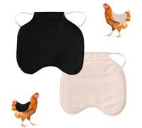 2uds Delantal Gallinas, Suave Chaleco Gallinas Protector Espalda con Correa Elástica Protección Plumas Aves Ropa Gallina Chaleco Accesorios para Aves Corral Al Aire Libre (Caqui, Negro)