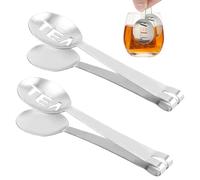 2uds Exprimidor Bolsitas té, Cuchara té Acero Inoxidable té Suelto Cubitos Azúcar Cucharilla de té Coladores de té Pinzas de té Colador con Clip Accesorios de té para Bebedores de té