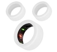 2uds Funda de Anillo Compatible con Oura Ring Gen 3, Redonda Protección de Anillo Elástica Ring Case Ring Cover de Anillo Inteligente para Oura Ring Workout (Blanco, S para 6/7/8/9/10)