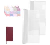 2uds Funda Transparente para Hobonichi Weeks, Protector Planificador PVC 20,8x19,8cm con Pestañas Etiquetas Adhesivas Impermeable a Prueba Polvo Funda para Hobonichi Techo Accesorios