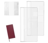 2uds Fundas Protectoras Semanales de PVC Impermeables de 21x19,5cm, Antirreflejos Compatibles con April Start y Mega Planners (Transparentes)