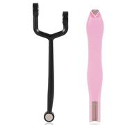 2uds Juego de Imanes para Esmalte Uñas de Gel con Forma Ojo Gato, 3 en 1 con Forma y Bolígrafo Magnético Corazón Redondo Doble Línea Herramienta Versátil para Manicura Salón Bricolaje (Negro, Rosa)