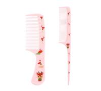 2uds Juego de Peines para Mujer, Peine Dientes Finos y Peine Cola Rata Minicepillo de Plástico para Todo Tipo Cabello (Ciervo)