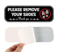 2uds Letreros Please Remove Your Shoe, 7,6x22,8cm Letrero para Quitarse los Zapatos Acrílico Adhesivo sin Letrero para Zapatos para Puerta de Entrada de la Casa Cafeterías y Otros Lugares