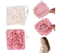 2uds Manopla de Luffa para Jabón En Barra, 2-en-1 Esponja Exfoliante con Cordoncillo Reutilizable Esponja de Ducha Malla para Suavizar Piel & Limpieza Corporal (Rosa, Beige)