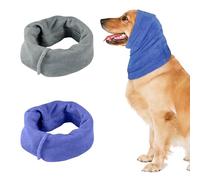 2uds Orejeras para Perros, Sin Solapa Orejeras con Cancelación de Ruido Protección para la Cabeza y Las Orejas Orejeras Antiruido para Perro para Cuello y Calentador de Orejas (Gris y Azul, L)
