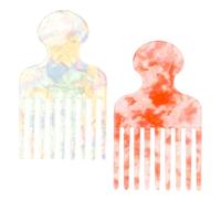 2uds Peine Púas Anchas para Cabello Rizado, Peine Suave 12cm Desenredar Levantar Herramienta Peinado para Hombres Mujeres Cabello Grueso Largo Reducción Nudos (Rosa, Blanco)