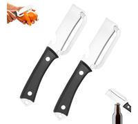 2uds Pelador Cocina con Abridor Botellas, Pelador de Cocina Multifuncional con Mango Plástico Abridor Botellas y Orificio Colgar para Frutas Manzanas Papayas y Verduras Patatas Calabazas