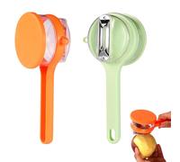 2uds Pelador Verduras con Recipiente, Herramienta Plástico Especial para Pelar Frutas Verduras con Hoja Acero Inoxidable Versátil para El Hogar La Cocina El Suministro Frutas (Verde, Naranja)