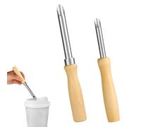2uds Perforadores para Tapas de Vasos de Limonada para Pajita, Perforadores para Tapas de Plástico Perforadores para Pajitas para Tapas de Té con Leche y Agua con Limón