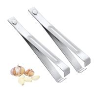 2uds Pinzas para Espinas de Pescado, Acero Inoxidable Pinzas para Pelar Ajos Herramienta para Quitar la Piel del Pelador de Ajos para Cocinar Aparatos Prácticos Herramientas para Verduras