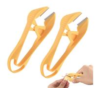 2uds Pinzas para Pelar Ajos, 2025 Pinzas Ajos con Orificio Colgar Manuales Pelar Herramientas de Cocina Multiusos Sencillas para Evitar Mal Olor en Las Manos (Naranja)