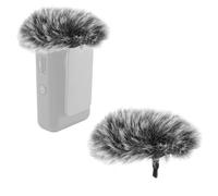 2uds Protectores de Viento para Micrófono DJI MIC 2, Protector de Viento Peludo Espuma para Micrófono Cubierta para Micrófono con Filtro Antipop (Gris)