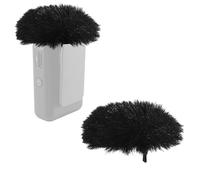 2uds Protectores de Viento para Micrófono DJI MIC 2, Protector de Viento Peludo Espuma para Micrófono Cubierta para Micrófono con Filtro Antipop (Negro)