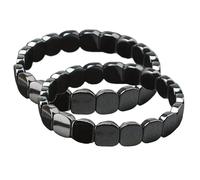 2uds Pulsera de Hematites para Hombre, Pulsera Curativas con Cuentas Hematita Natural, Mejora Naturalmente Niveles de Testosterona, Ganar Ventaja y Confianza en Sí Mismo, Mantente Concentrado y Fuerte