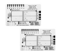 2uds Reglas 7 Pasos Electrocardiograma, Calibradores Electrocardiograma Transparentes Portátiles Regla Interpretación Tarjeta Identificación Herramienta Medición Estudiantes Medicina Médicos
