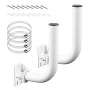 2uds Soporte de Antena, de Hierro Soporte para Montaje en Poste en J Ajustables a 150 Grados Puente Inalámbrico para Punto de Acceso WiFi Punto a Punto para Exteriores Puente de Cliente CPE
