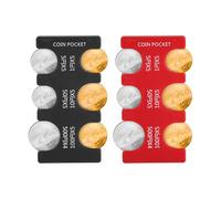 2uds Soportes para Monedas de Yenes Japoneses, Dispensador de Monedas con 6 Ranuras Organizador de Estuche Rígido Rectangular y Monedero Clasificador de Monedas para Monedero de Coche