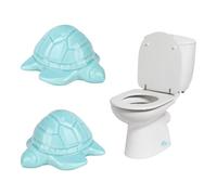 2uds Tapas Decorativas Tornillo de Inodoro de Cerámica, Bonitas Tapones Tortuga Marina Animal Tornillo Decoración Baño Hogar Instalación Fácil para Accesorios Base Taza Inodoro (Cian)