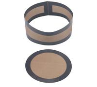 2uds Tapetes de Silicona para Horno Moldes Desmontables de 22,8 cm, Evitan que el Pastel se Pegue al Fondo y los Lados Esterilla Bandejas Antiadherentes Reutilizables para Hornear (Gris)