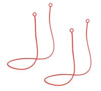 2uds Tapones para los Oídos con Cable, 48cm Cordón Taponesde Silicona Cordón Earplugs para Tapones para los Oídos con Puntas Desmontables(Rojo)