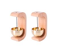 2uds Timbre Comerciante, Timbre Magnético Puerta Diseño Simple Timbre Madera Campana Fácil de Usar para Cafetería Puerta de Entrada Puerta para Mascotas Tienda Refrigerador Regalo